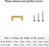 3in Cabinet Pulls Gold Cabinet Pulls，Brushed Brass Pulls Square Kitchen Hardware Handles(76mm, Hole Centers)