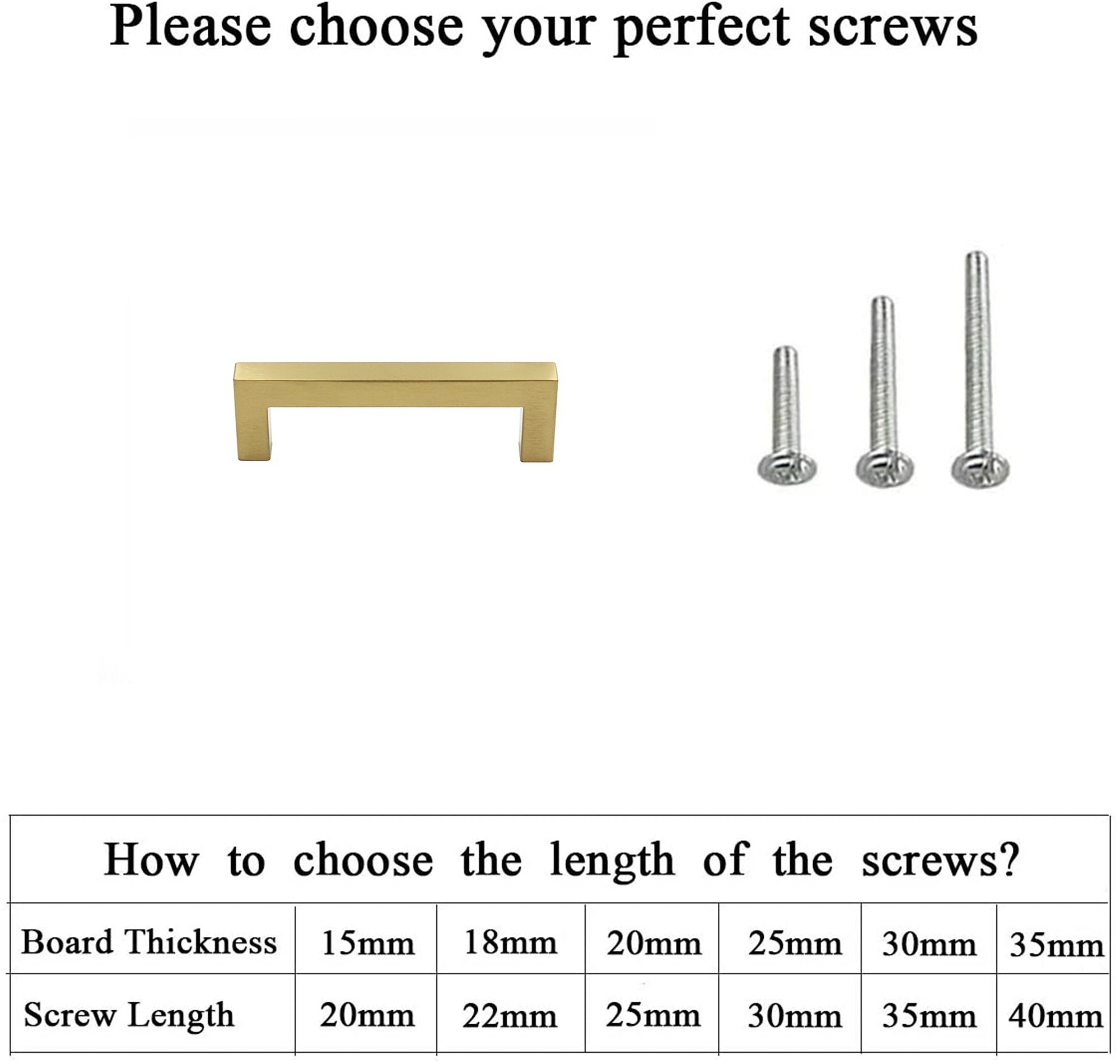 8in Cabinet Handle Brushed Brass Drawer Pulls，Brass Drawer Pulls Handles for Dresser Drawers(204mm, Hole Centers)