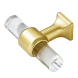 Clear Acrylic Cabinet Knobs，Brushed Brass Drawer Knobs，Modern T Bar Gold Cabinet Knobs for Dresser Drawers Cupboard Wardrobe