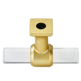 Clear Acrylic Cabinet Knobs，Brushed Brass Drawer Knobs，Modern T Bar Gold Cabinet Knobs for Dresser Drawers Cupboard Wardrobe