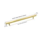Brushed Brass Cabinet Handles Gold Cabinet Pulls - 10" Inch (256mm) Hole Centers