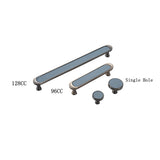 3.75" 5" Leather Handle Pulls，Light Green Leather Kitchen Cabinet Pulls( CC：96mm，128mm )