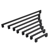 Modern Black Cabinet Pulls，Matte Black Aluminum Alloy Kitchen Drawer Pulls Cabinet Handles for Kitchen and Bathroom