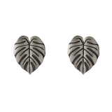 2 Pairs Creative Leaf Shape Handle Knob with Mounting Screws for Kitchen Cupboard Cabinet Wardrobe Drawer Door (Silver Ancient, 64mm)