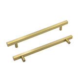 Brushed Brass Cabinet Pulls Gold Cabinet Handles - 8-4/5" Inch (224mm) Hole Centers