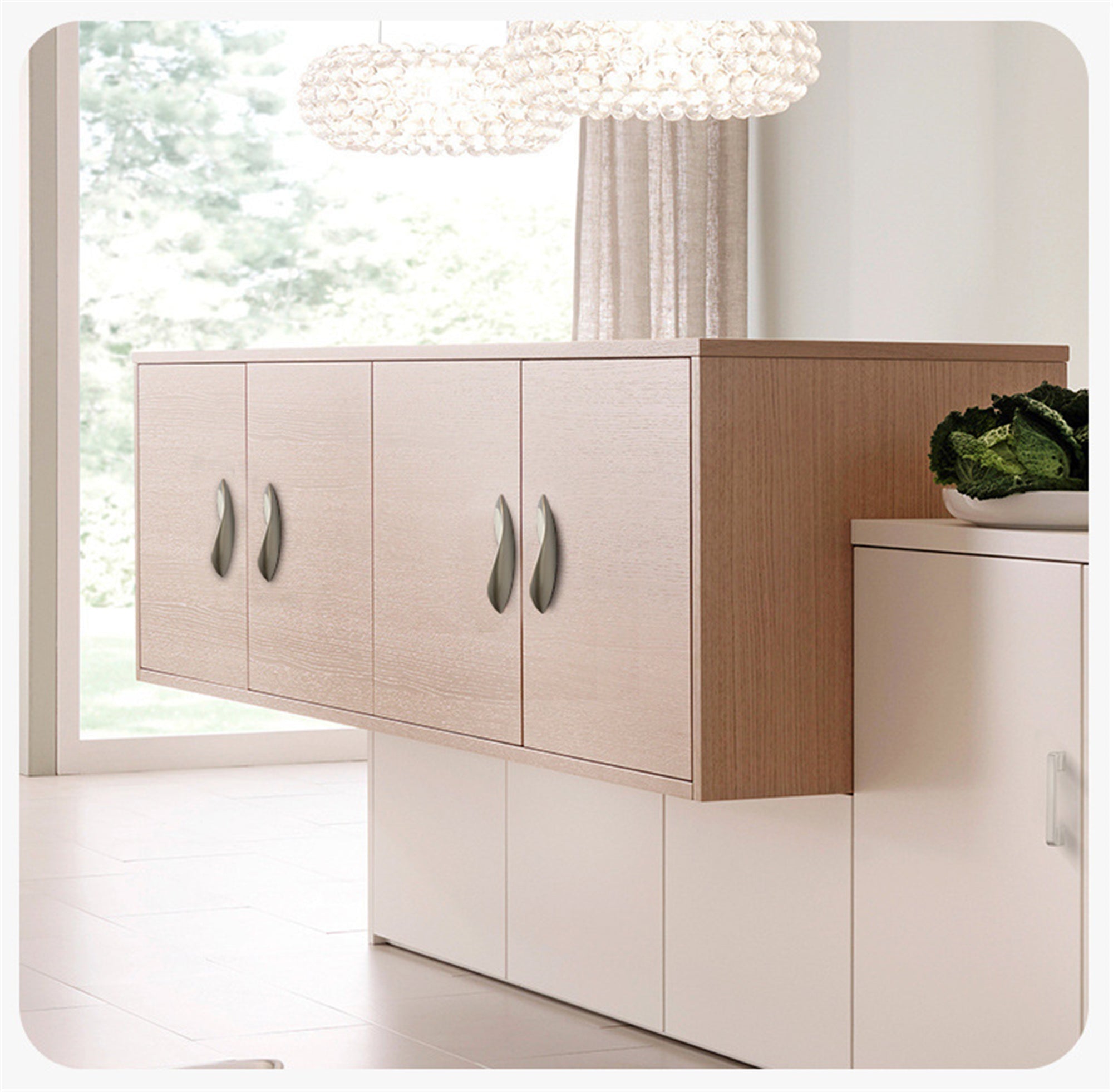 Modern Style Zinc Alloy Drawer Handles，Kitchen Cabinet Cupboard Door Pulls Furniture Hardware For Kitchen Bedroom Office Furniture