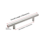 4.5" C-C (4 1/2 inch Centers ) Cabinet Handles Pulls for Kitchen Stainless Steel Brushed Nickel Drawer Pulls (7" Length，4.5" Hole Center)