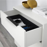 Modern Style Finger Edge Pull Concealed Handle Hidden Cabinet Kitchen Drawer Handles with Screws(Black)