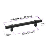 Black Modern Cupboard Handles Stainless Steel Pulls - Round Shape Series - Hole Centers(Knob, 3",3.5,3.75,4",5",6.25",7.5",8.8",10")