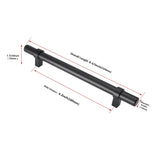 Black Modern Cupboard Handles Stainless Steel Pulls - Round Shape Series - Hole Centers(Knob, 3",3.5,3.75,4",5",6.25",7.5",8.8",10")