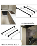Modern Black Cabinet Pulls，Matte Black Aluminum Alloy Kitchen Drawer Pulls Cabinet Handles for Kitchen and Bathroom