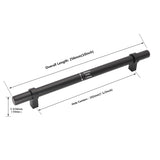 Black Modern Cupboard Handles Stainless Steel Pulls - Round Shape Series - Hole Centers(Knob, 3",3.5,3.75,4",5",6.25",7.5",8.8",10")