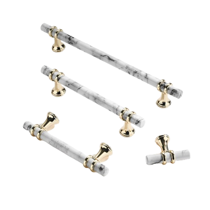 7.5 Inch(C-C) Marble Finish Solid Drawer Pulls，Knobs & Handles
