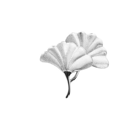 Ginkgo Leaf Drawer Knobs Modern Cabinet Pull Handle for Wardrobe Cupboard Drawer Bookcase Furniture (Large，Silver)