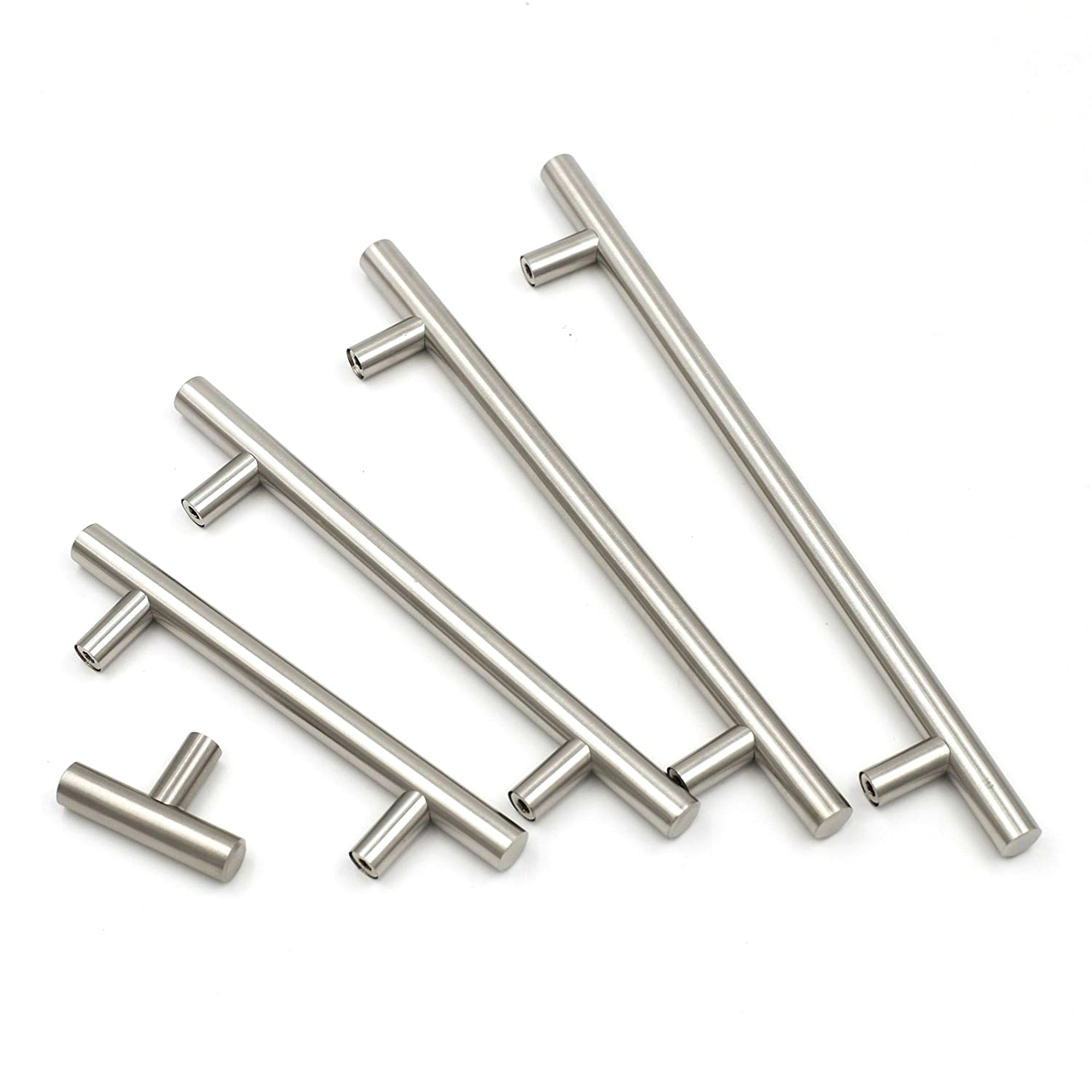 4.25 Inch(C-C) Brushed Nickel Cabinet Handles (4.25"，Customized Size)