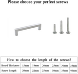4.25 Inch(C-C) Brushed Nickel Square Cabinet Pulls (4.25"，Customized Size)