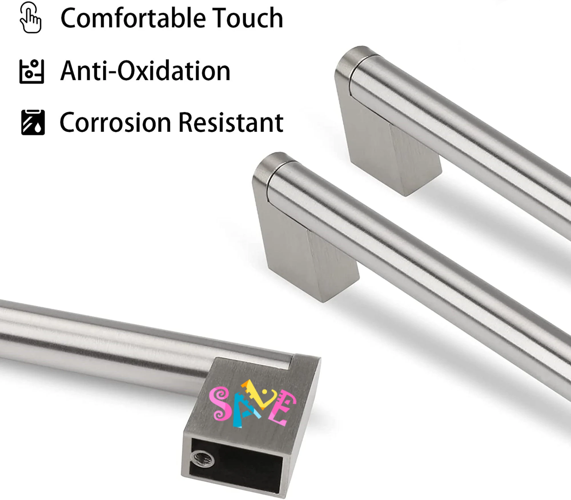 1 Pack Brushed Nickel Cabinet Pulls Modern Drawer Pulls for Dresser Cupboard Kitchen