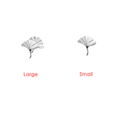 Ginkgo Leaf Drawer Knobs Modern Cabinet Pull Handle for Wardrobe Cupboard Drawer Bookcase Furniture (Small，Silver)