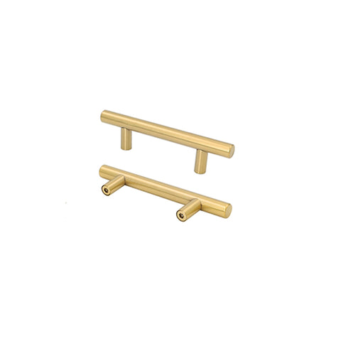 4.25 Inch(C-C) Brushed Brass Cabinet Handles (4.25"，Customized Size)