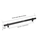 Black Modern Cupboard Handles Stainless Steel Pulls - Round Shape Series - Hole Centers(Knob, 3",3.5,3.75,4",5",6.25",7.5",8.8",10")