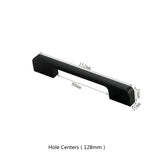3.75"(C-C) Modern Cabinet Door Handles Aluminum Alloy Pulls (96mm，Black)