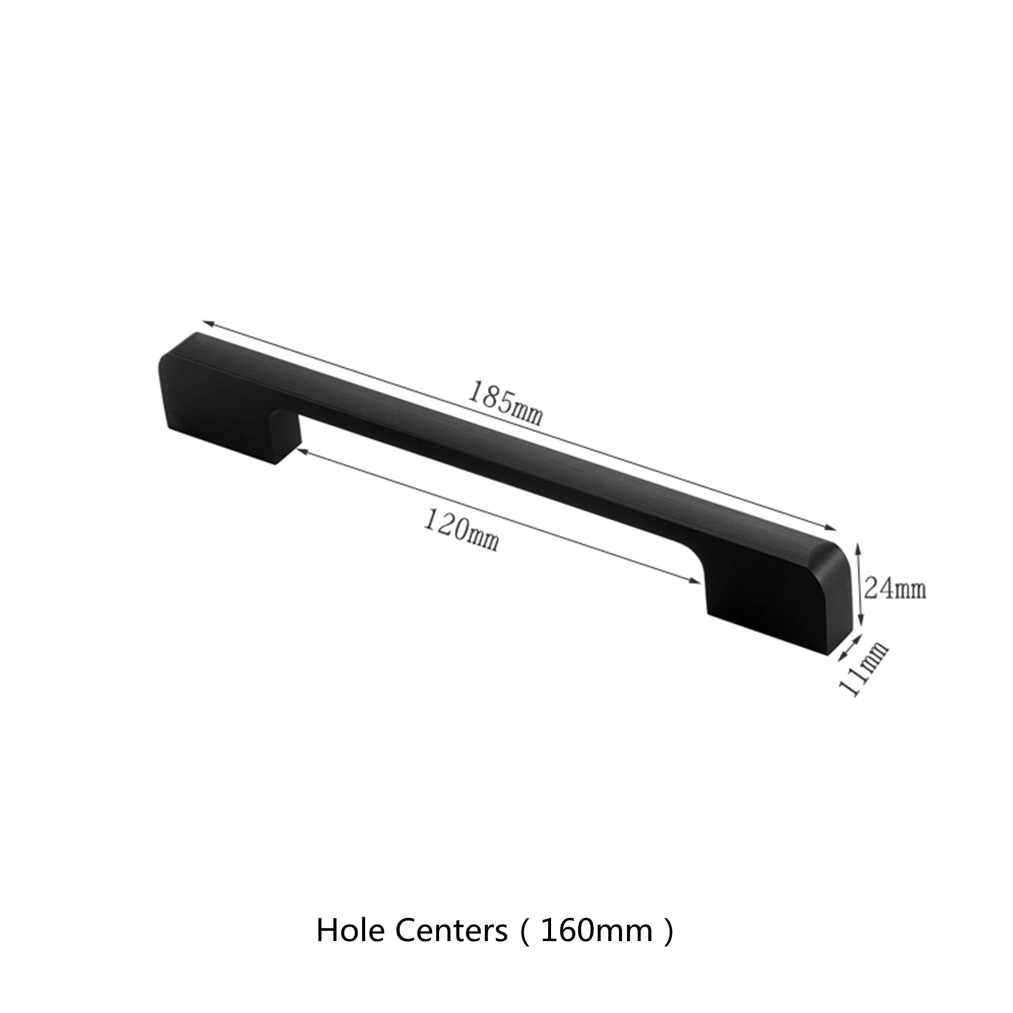 3.75"(C-C) Modern Cabinet Door Handles Aluminum Alloy Pulls (96mm，Black)