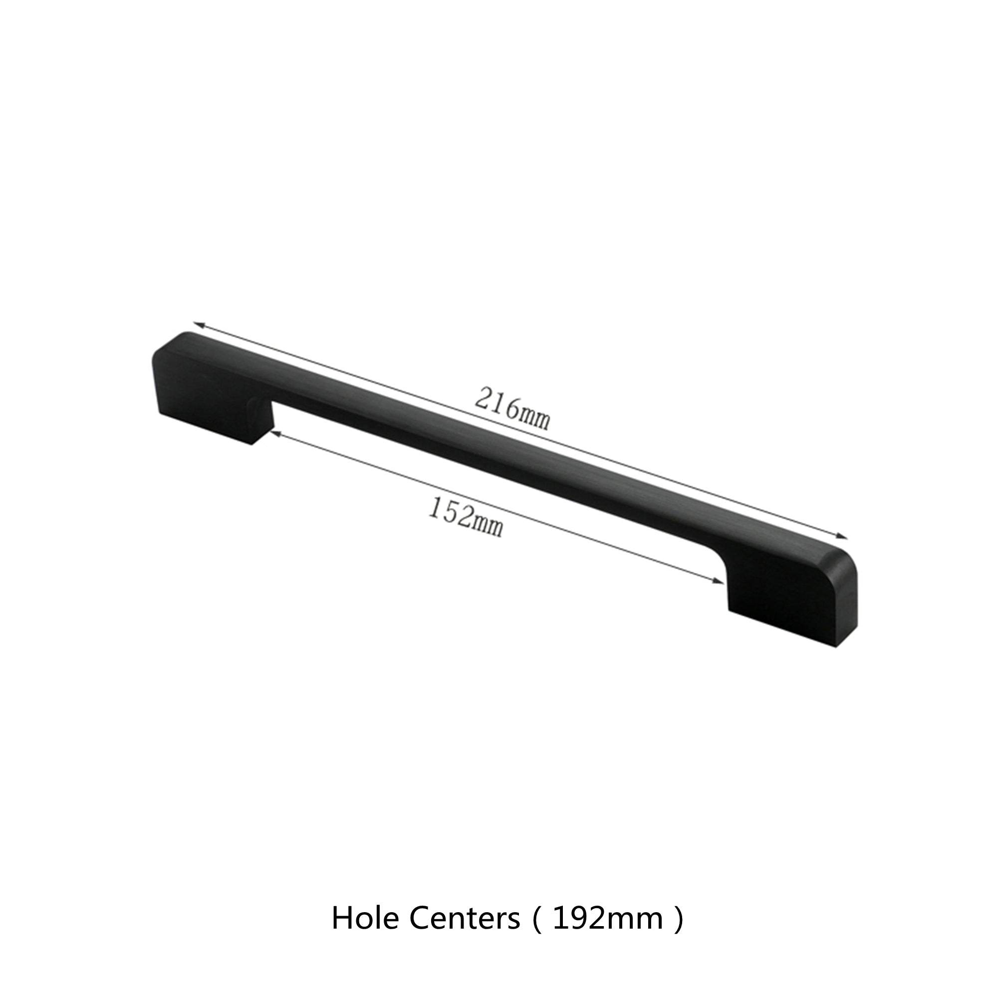 3.75"(C-C) Modern Cabinet Door Handles Aluminum Alloy Pulls (96mm，Black)