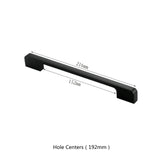 3.75"(C-C) Modern Cabinet Door Handles Aluminum Alloy Pulls (96mm，Black)