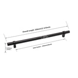 Black Modern Cupboard Handles Stainless Steel Pulls - Round Shape Series - Hole Centers(Knob, 3",3.5,3.75,4",5",6.25",7.5",8.8",10")