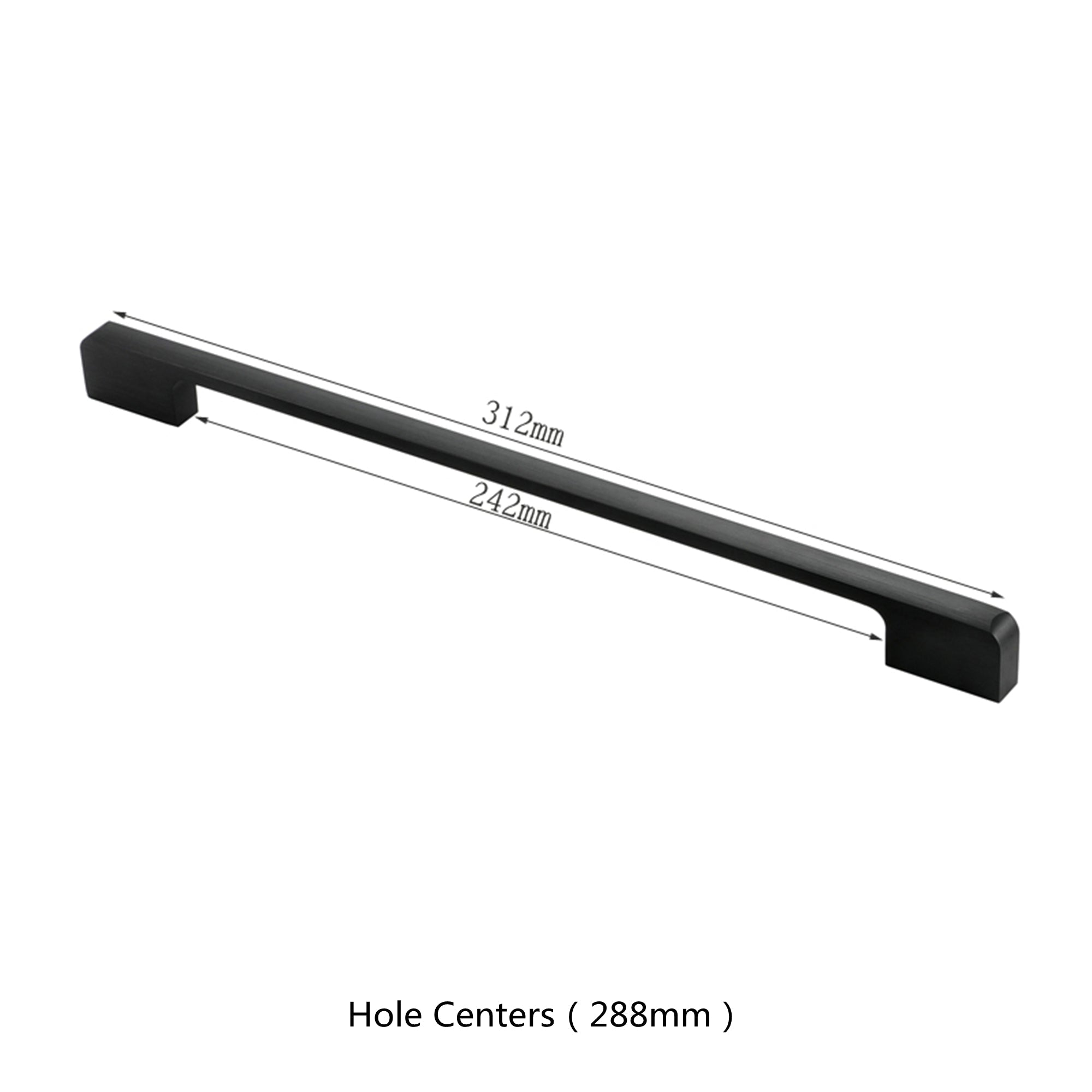 3.75"(C-C) Modern Cabinet Door Handles Aluminum Alloy Pulls (96mm，Black)