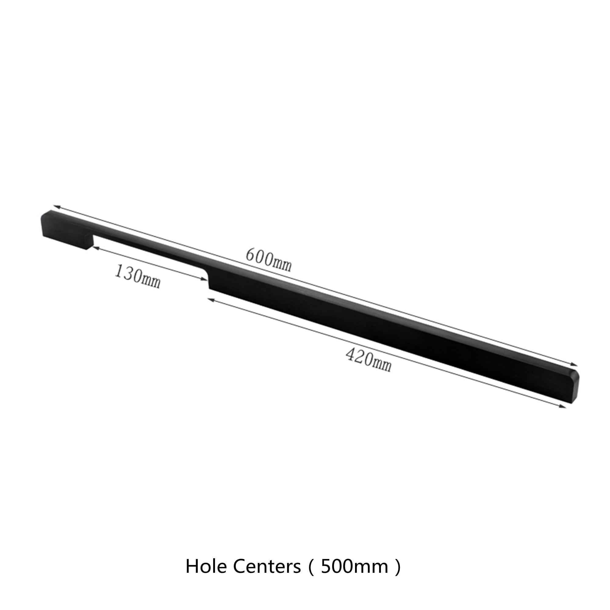 3.75"(C-C) Modern Cabinet Door Handles Aluminum Alloy Pulls (96mm，Black)