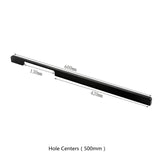 3.75"(C-C) Modern Cabinet Door Handles Aluminum Alloy Pulls (96mm，Black)