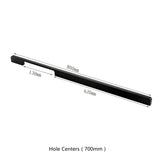 3.75"(C-C) Modern Cabinet Door Handles Aluminum Alloy Pulls (96mm，Black)