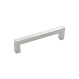 4-1/2 inch(115mm) Hole Center Cabinet Pulls Square Cabinet Handles for Kitchen Stainless Steel Brushed Nickel Drawer Pulls (5" Length）