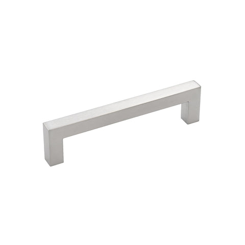 4-1/2 inch(115mm) Hole Center Cabinet Pulls Square Cabinet Handles for Kitchen Stainless Steel Brushed Nickel Drawer Pulls (5" Length）