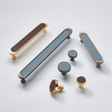 3.75" 5" Leather Handle Pulls，Light Green Leather Kitchen Cabinet Pulls( CC：96mm，128mm )
