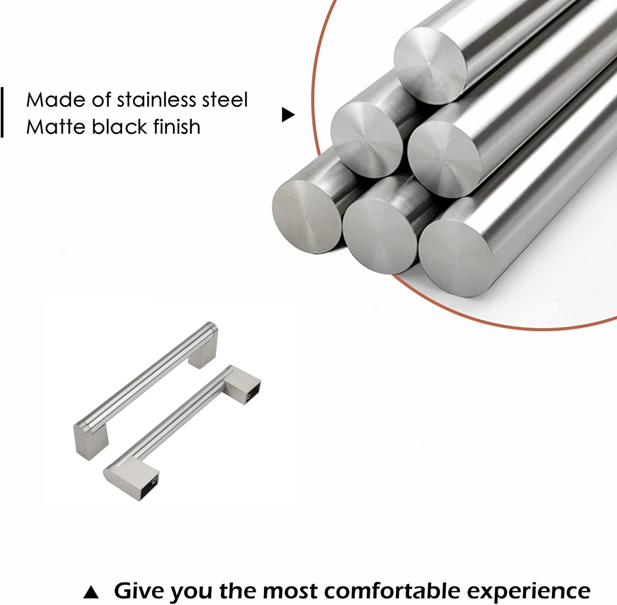 5 Inch(128mm) Hole Centers Brushed Nickel Kitchen Cabinet Handles for Cupboard Drawer Handles Dresser Pulls