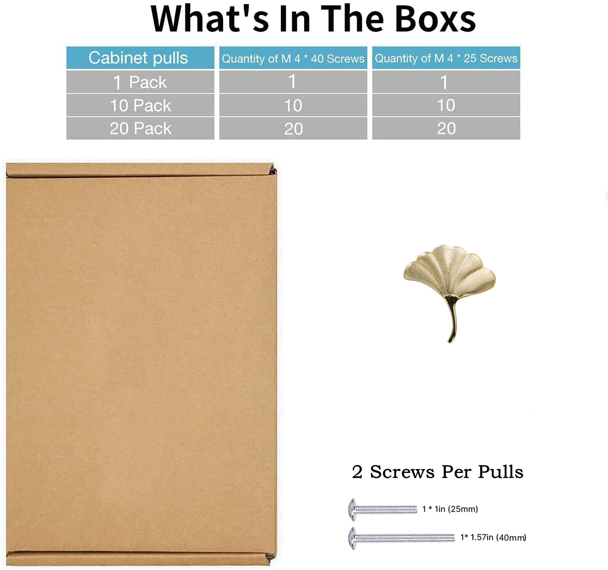 Ginkgo Leaf Shape Knob，Solid Drawer Pulls，Creative Decorate Pulls for Wardrobe Cupboard Drawer Bookcase Furniture (Small，Gold)