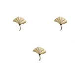 Ginkgo Leaf Shape Knob，Solid Drawer Pulls，Creative Decorate Pulls for Wardrobe Cupboard Drawer Bookcase Furniture (Small，Gold)