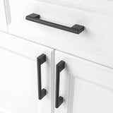Matte Black Drawer Pulls，Black Stainless Cabinet Pulls For Cupboard Drawer Handles Dresser Pulls