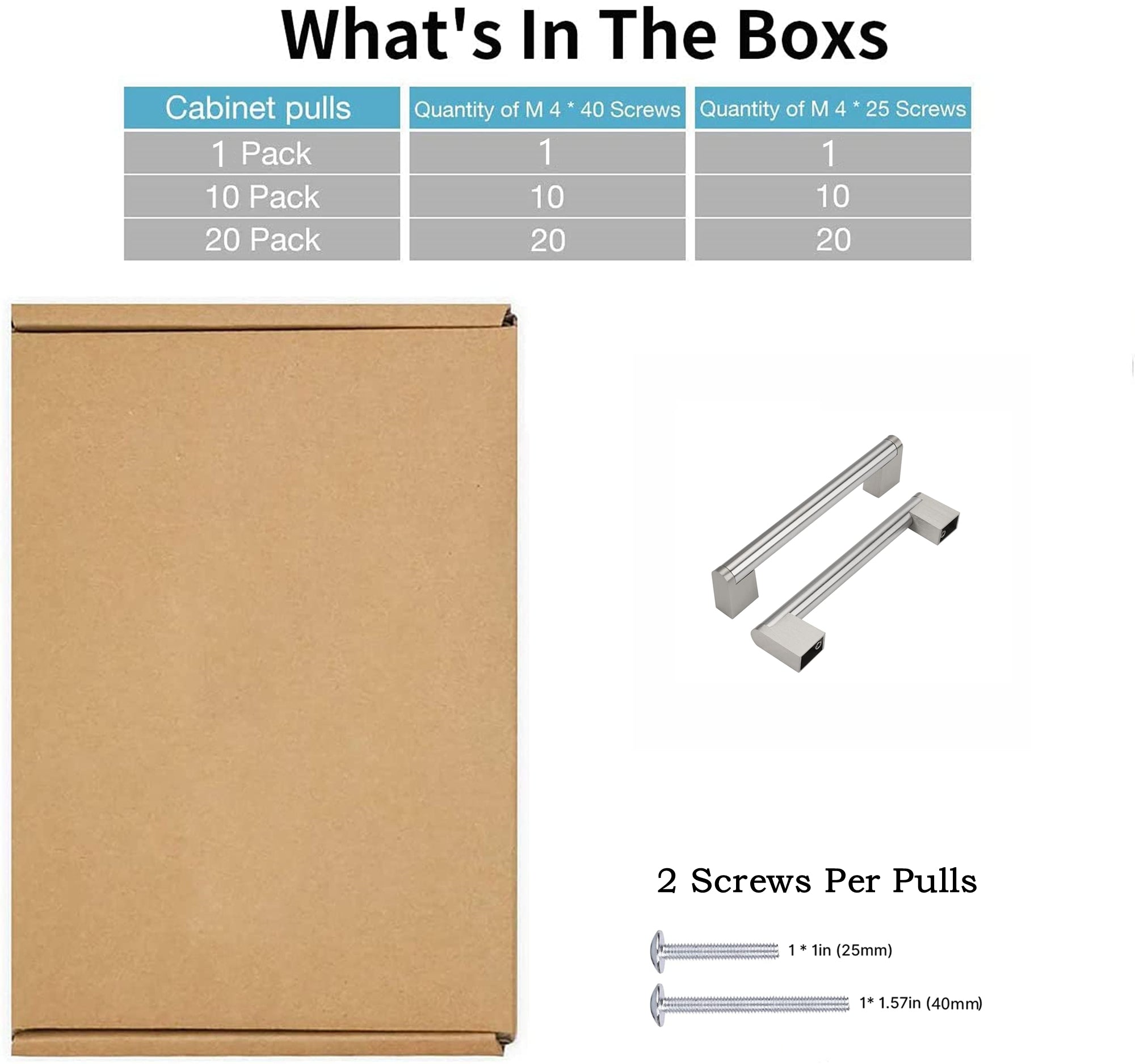5 Inch(128mm) Hole Centers Brushed Nickel Kitchen Cabinet Handles for Cupboard Drawer Handles Dresser Pulls