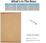 20 Pack 3.75 inch(C-C) Bamboo Shape Cabinet Handles (3.75"/96mm，Brushed Nickel)