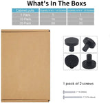 1-1/4 Inch Matte Black Kitchen Cabinet Knobs，Solid Dresser Knobs Drawer Knobs for Cupboard Drawer Pulls
