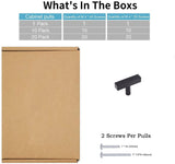 Matte Black Cabinet Knobs Furniture Hardware Drawer Pulls - Stainless Steel Cabinet Handles - Hole Centers(Knob，2.5"，3")