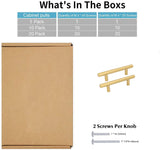 1 Pack Brushed Brass Drawer Pulls Brass Handles for Kitchen Cabinets