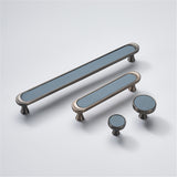 3.75" 5" Leather Handle Pulls，Light Green Leather Kitchen Cabinet Pulls( CC：96mm，128mm )