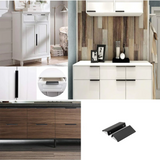Modern Finger Edge Pulls Tab Pull 102mm/4" Length Finger Drawer Pulls (Black)