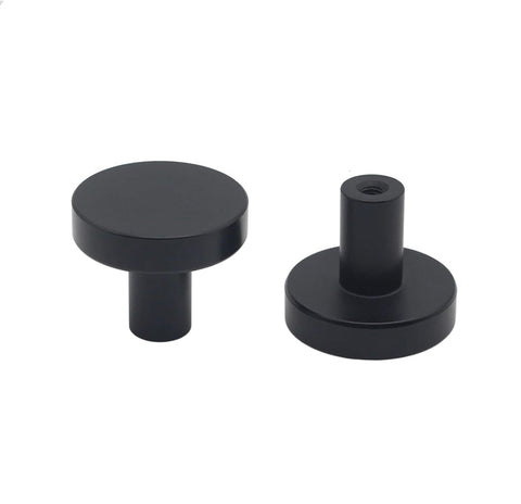 100 Pack 1-1/4 Inch Matte Black Kitchen Cabinet Knobs，Solid Dresser Knobs Drawer Knobs for Cupboard Drawer Handles