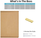 Modern Finger Edge Pulls Tab Pull 150mm/5.91" Length Finger Drawer Pulls (Brushed Brass)