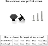 Solid Black Drawer Knobs - 1.33" Diameter (34mm), Matt Black - Hexagon Dresser Knobs for Lving Room，Bedrooms，DIY Lovers，Gifts
